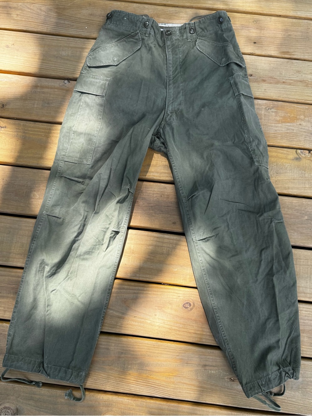 Vintage US Army M-1951 M51 Field Cargo Pants Olive Green Regular Small 27x29